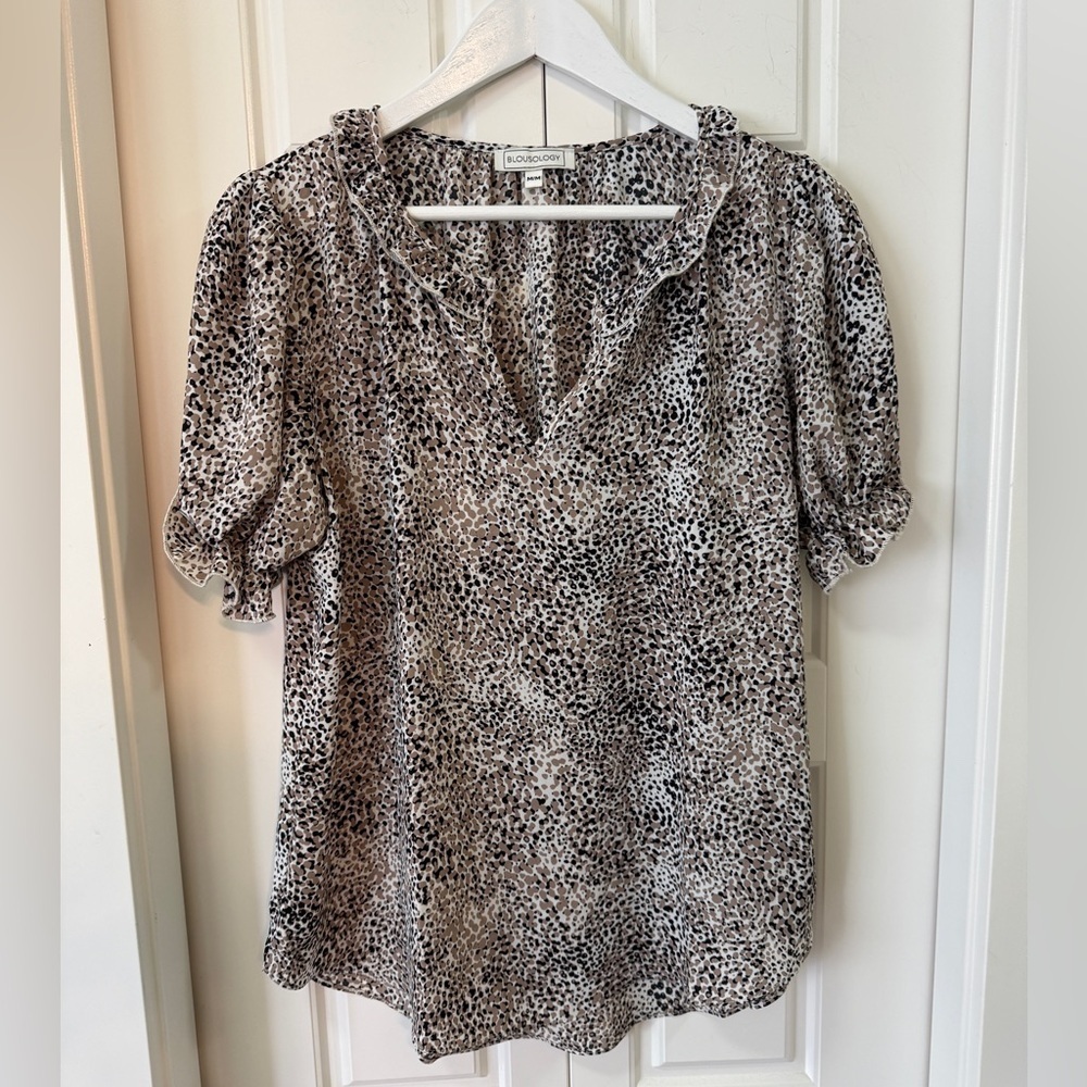 Blousology Leopard Print Blouse | Medium